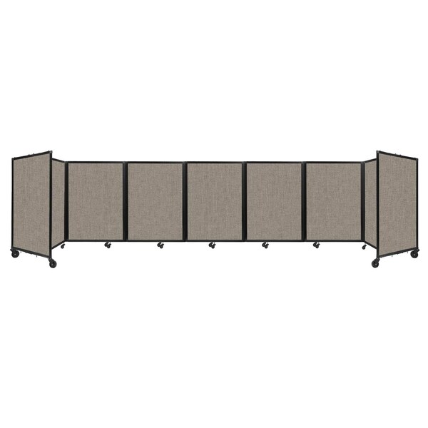 Room Divider 360 Folding Portable Partition 19'6" x 4' Warm Pebble Fabric